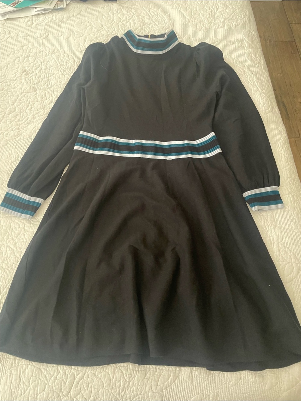 Vince Camuto Black Garment with Gray Trim and Pink Tag